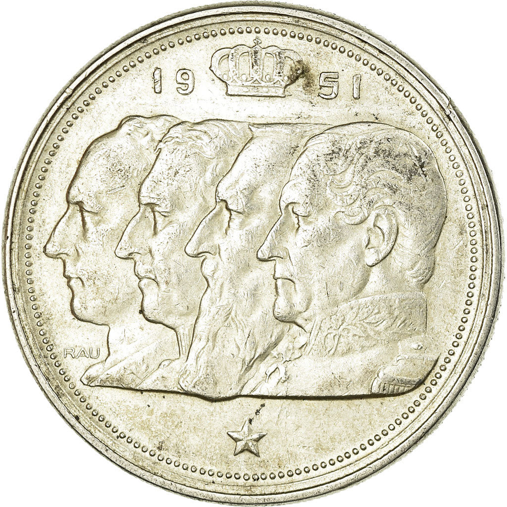 Münze, Belgien, 100 Francs, 100 Frank, 1951, SS+, Silber, KM:139.1