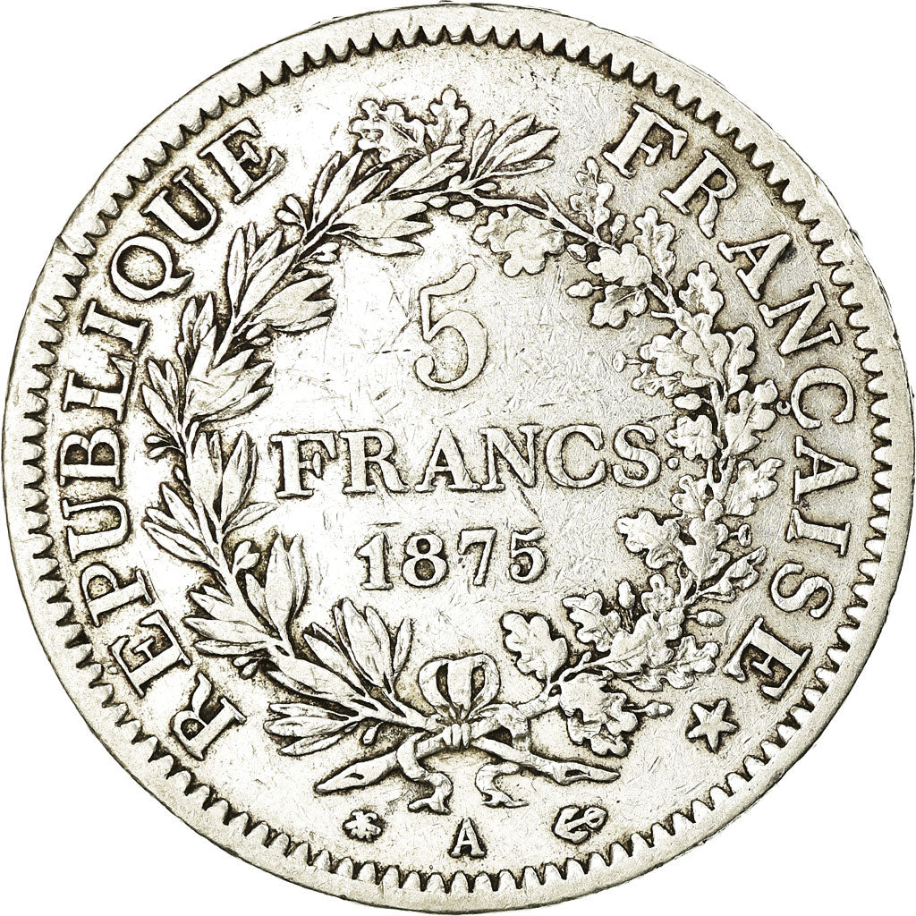 Monnaie, France, Hercule, 5 Francs, 1875, Paris, TB+, Argent, Gadoury:745a