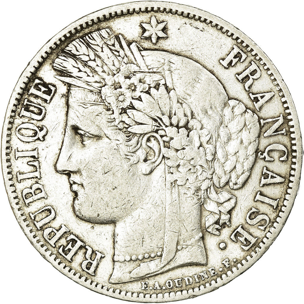 Coin, France, Cérès, 5 Francs, 1870, Paris, EF(40-45), Silver, KM:819