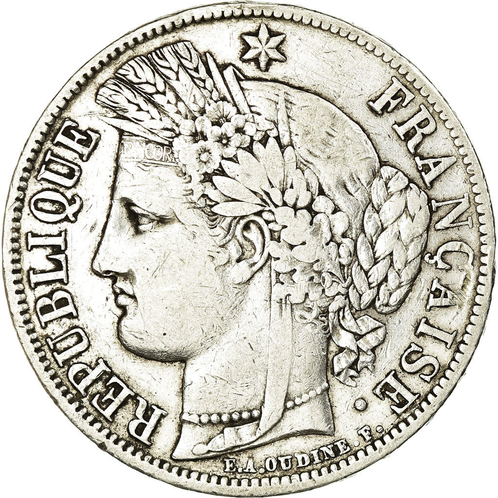 Coin, France, Cérès, 5 Francs, 1850, Paris, EF(40-45), Silver, KM:761.1