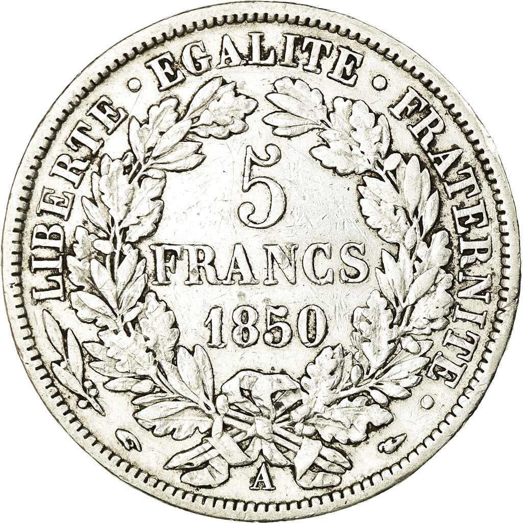 Coin, France, Cérès, 5 Francs, 1850, Paris, EF(40-45), Silver, KM:761.1