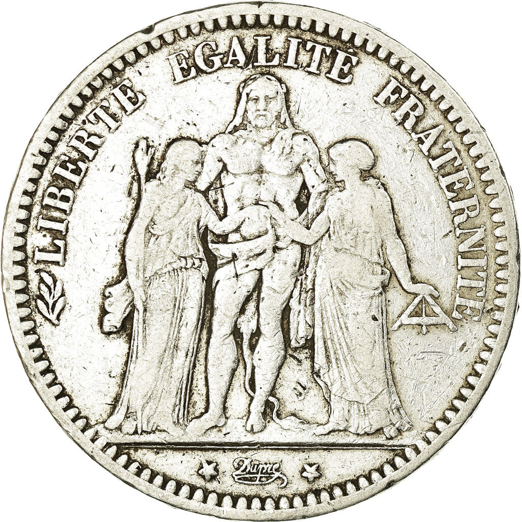 Coin, France, Hercule, 5 Francs, 1873, Bordeaux, VF(30-35), Silver, KM:820.2