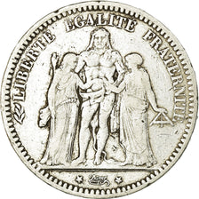 Coin, France, Hercule, 5 Francs, 1873, Bordeaux, VF(30-35), Silver, KM:820.2