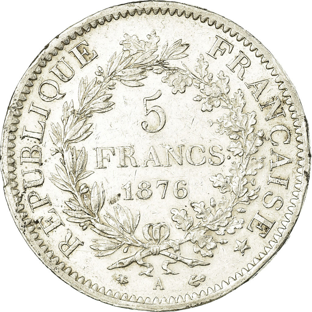 Monnaie, France, Hercule, 5 Francs, 1876, Paris, TTB+, Argent, Gadoury:745a