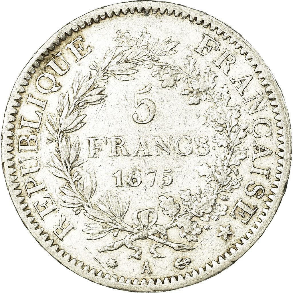 Coin, France, Hercule, 5 Francs, 1875, Paris, EF(40-45), Silver, KM:820.1