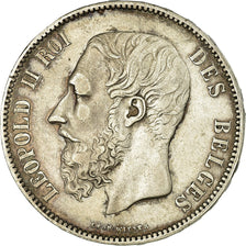 Coin, Belgium, Leopold II, 5 Francs, 5 Frank, 1873, EF(40-45), Silver, KM:24