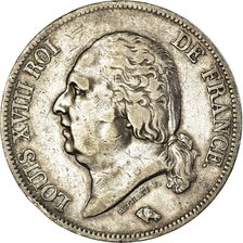 Coin, France, Louis XVIII, 5 Francs, 1822, Paris, EF(40-45), KM 711.1