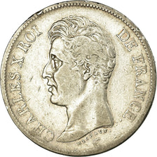 Munten, Frankrijk, Charles X, 5 Francs, 1826, Marseille, FR+, Zilver, KM:720.10
