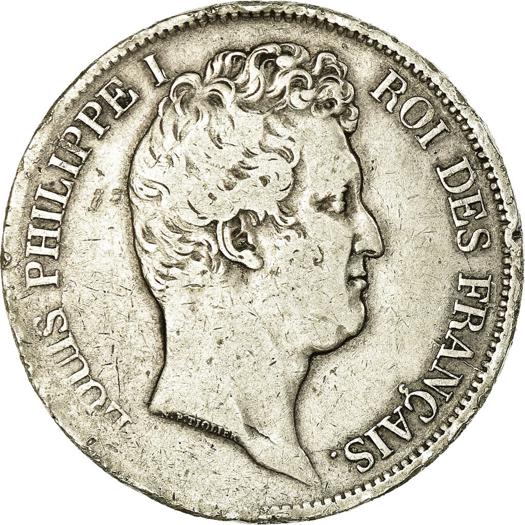 Moneta, Francia, Louis-Philippe, 5 Francs, 1831, Marseille, MB+, Argento