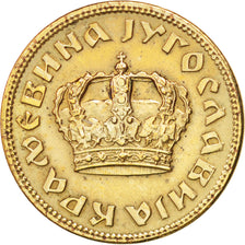 YUGOSLAVIA, Dinar, 1938, KM #19, AU(50-53), Aluminum-Bronze, 21, 3.42