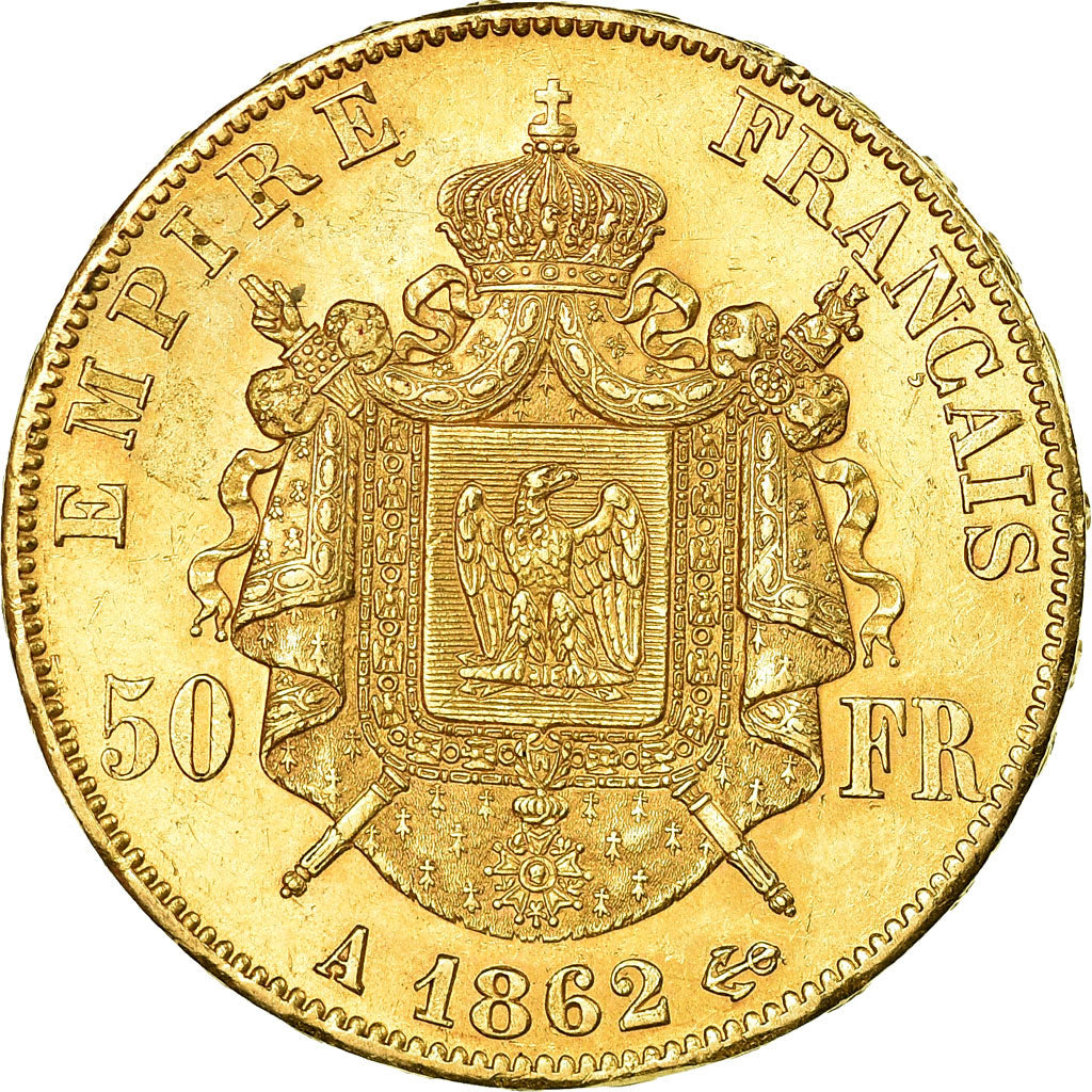Monnaie, France, Napoleon III, 50 Francs, 1862, Paris, TTB+, Or, Gad 1112