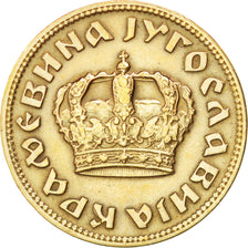 Iugoslavia, Petar II, 2 Dinara, 1938, BB+, Alluminio-bronzo, KM:20