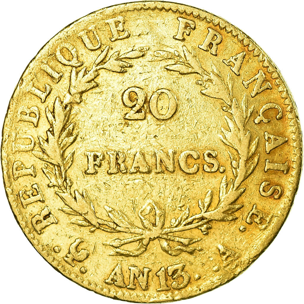 Coin, France, Napoléon I, 20 Francs, AN 13, Paris, VF(30-35), Gold, KM:663.1