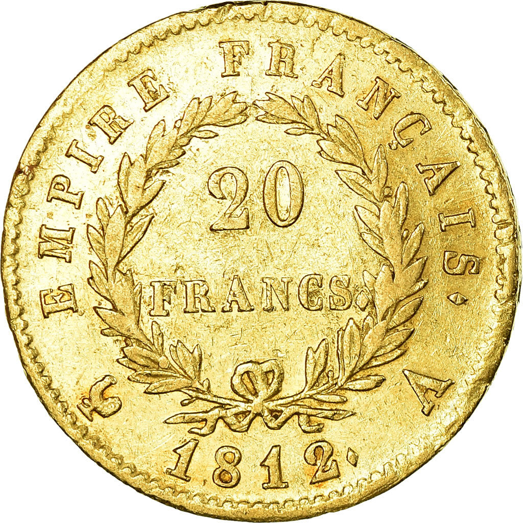 Moneda, Francia, Napoléon I, 20 Francs, 1812, Paris, MBC, Oro, KM:695.1