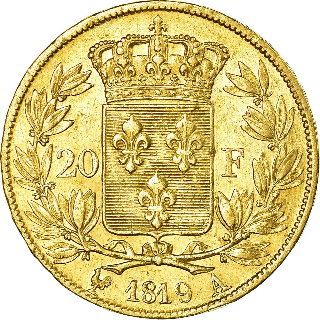 Münze, Frankreich, Louis XVIII, 20 Francs, 1819, Paris, SS+, Gold
