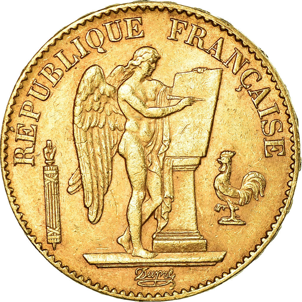 Münze, Frankreich, Génie, 20 Francs, 1893, Paris, SS+, Gold, KM:825