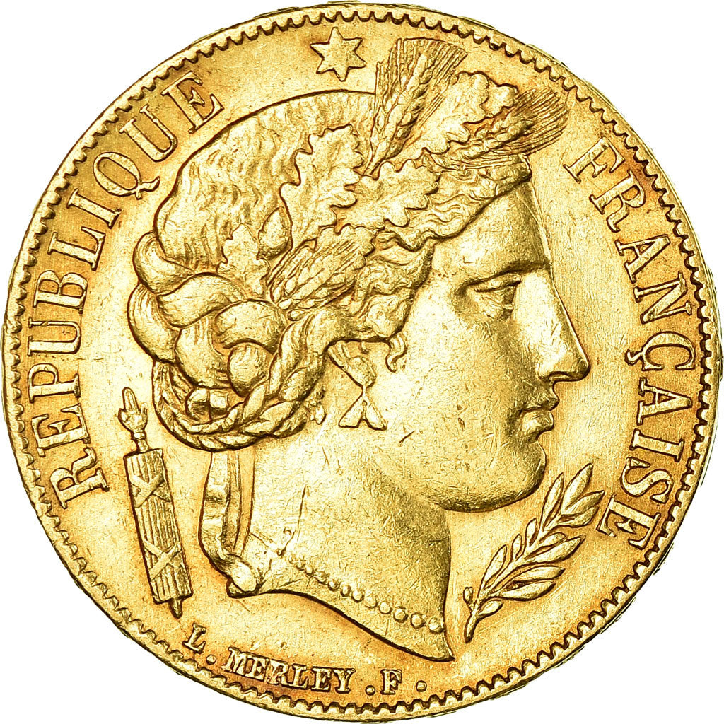 Coin, France, Cérès, 20 Francs, 1851, Paris, AU(50-53), Gold, KM:762