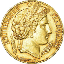 Coin, France, Cérès, 20 Francs, 1851, Paris, AU(50-53), Gold, KM:762