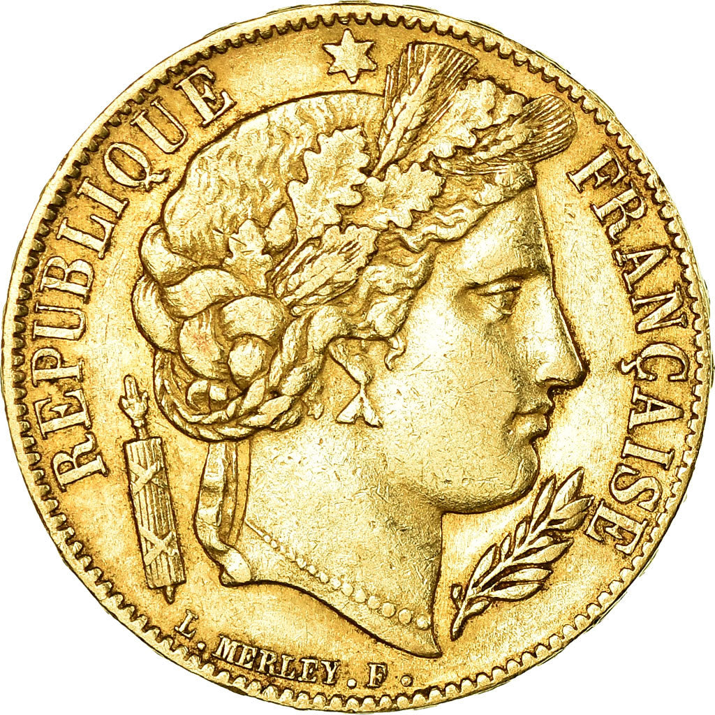 Coin, France, Cérès, 20 Francs, 1851, Paris, AU(50-53), Gold, KM:762