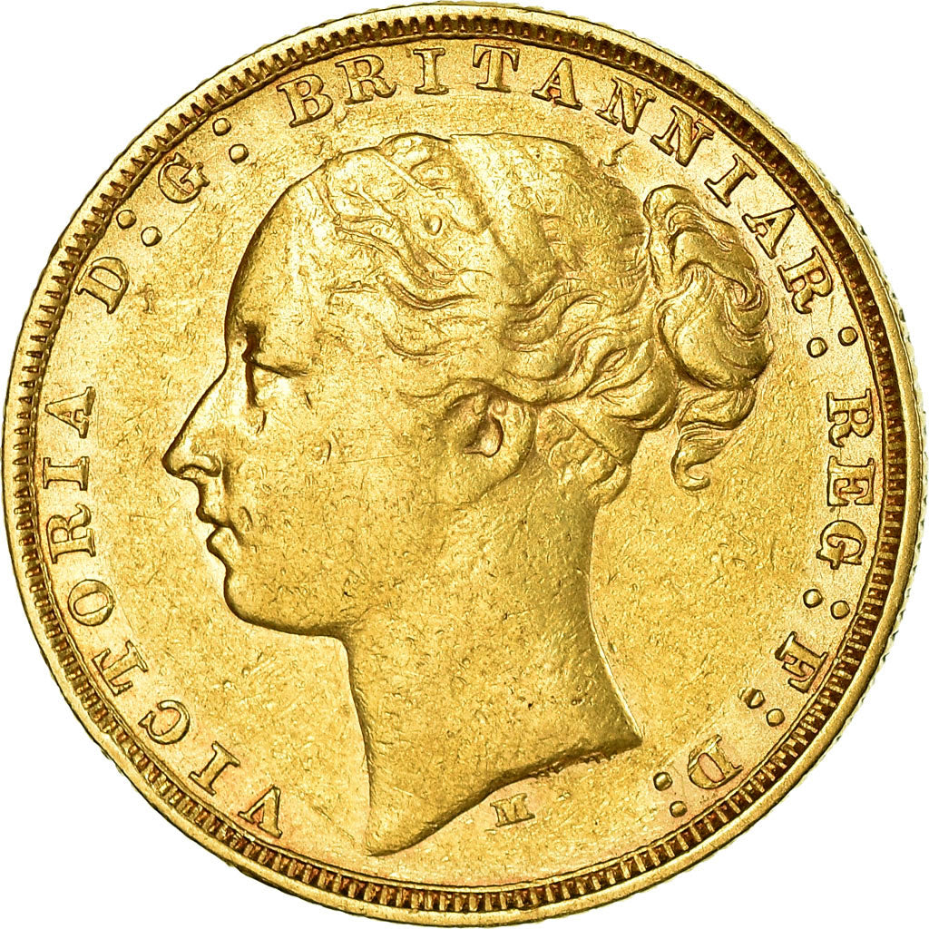 Coin, Australia, Victoria, Sovereign, 1881, Melbourne, EF(40-45), Gold, KM:7
