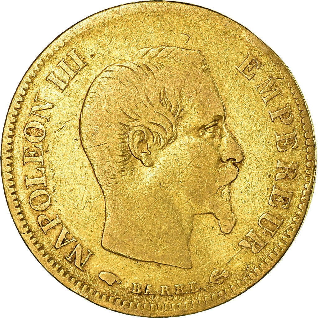 Moneta, Francja, Napoleon III, 10 Francs, 1857, Paris, VF(30-35), Gold