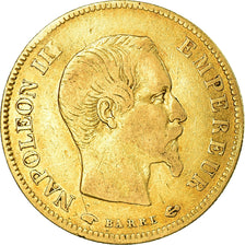 Coin, France, Napoleon III, 10 Francs,1856, Paris, VF(30-35), Gold, KM 784.3