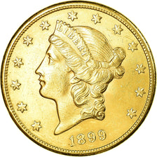 Moneda, Estados Unidos, Liberty Head, $20, 1899, San Francisco, EBC, Oro