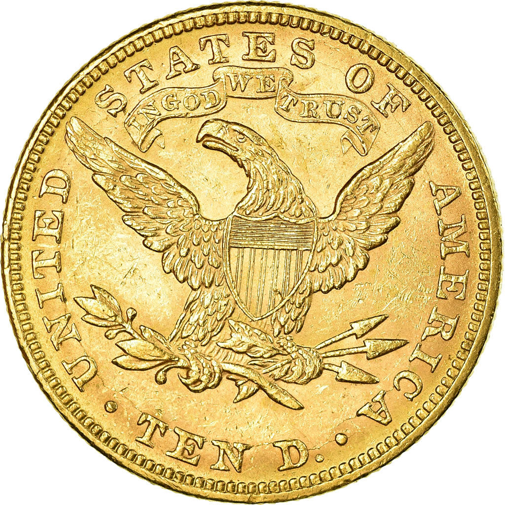Moneda, Estados Unidos, Coronet Head, $10, 1893,Philadelphia, MBC+, Oro