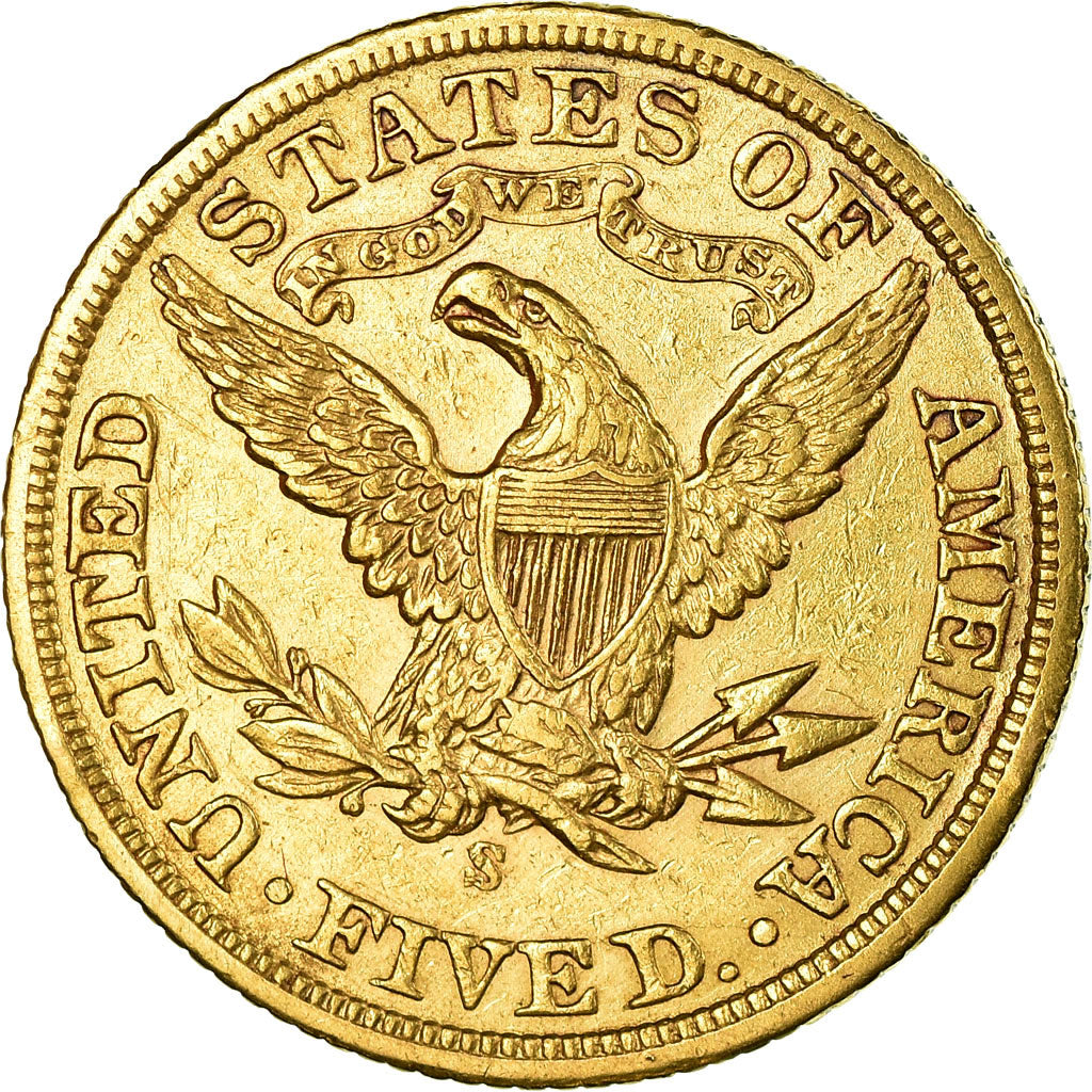 Coin, United States, Coronet Head, $5, 1901, San Francisco, AU(50-53), Gold