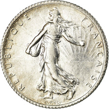 Moeda, França, Semeuse, Franc, 1919, Paris, AU(55-58), Prata, KM:844.1