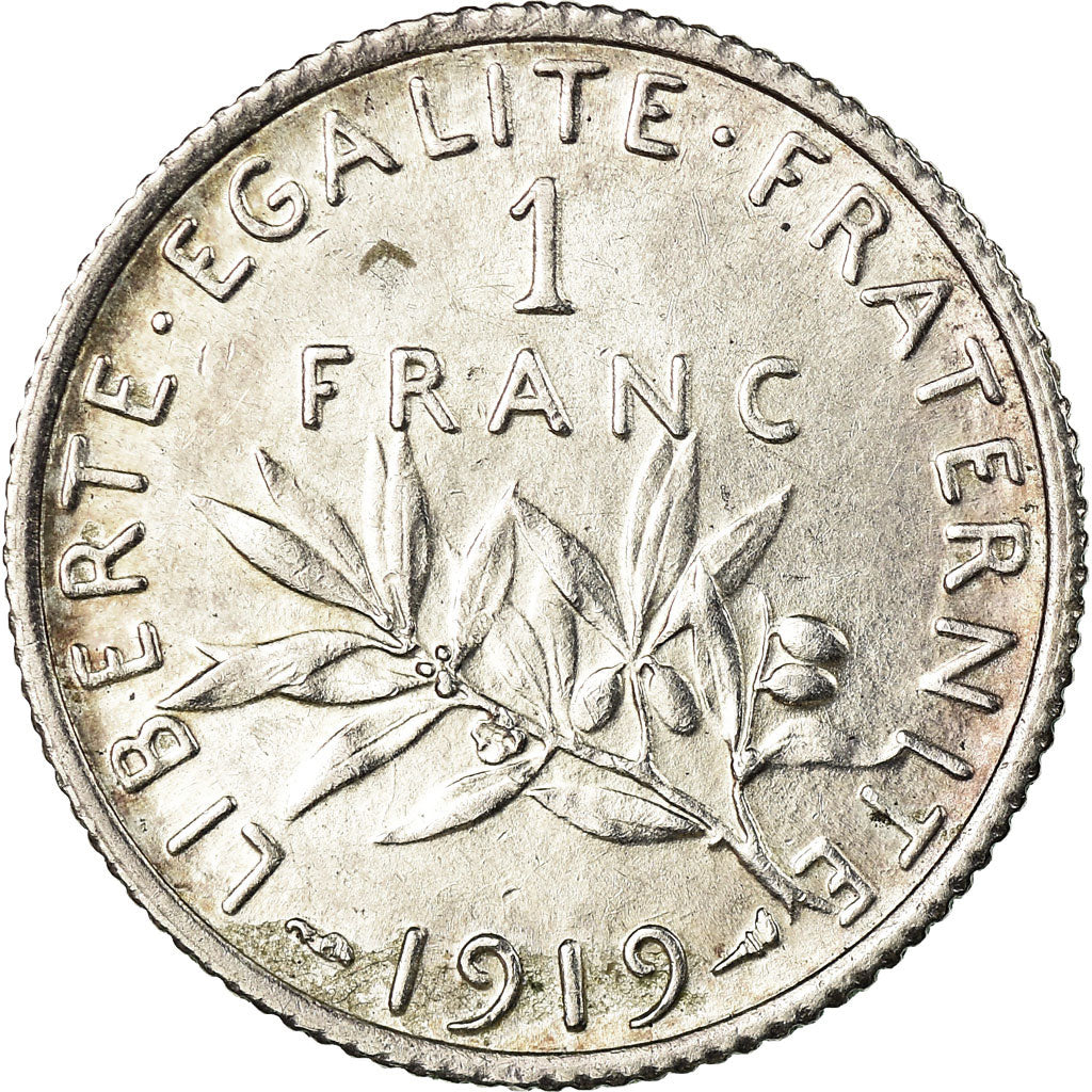 Monnaie, France, Semeuse, Franc, 1919, Paris, SUP, Argent, Gadoury:467, KM:844.1