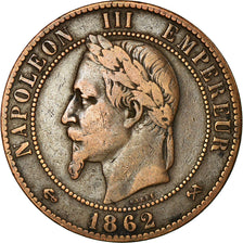 Monnaie, France, Napoleon III, 10 Centimes, 1862, Bordeaux, TB+, Gad 253