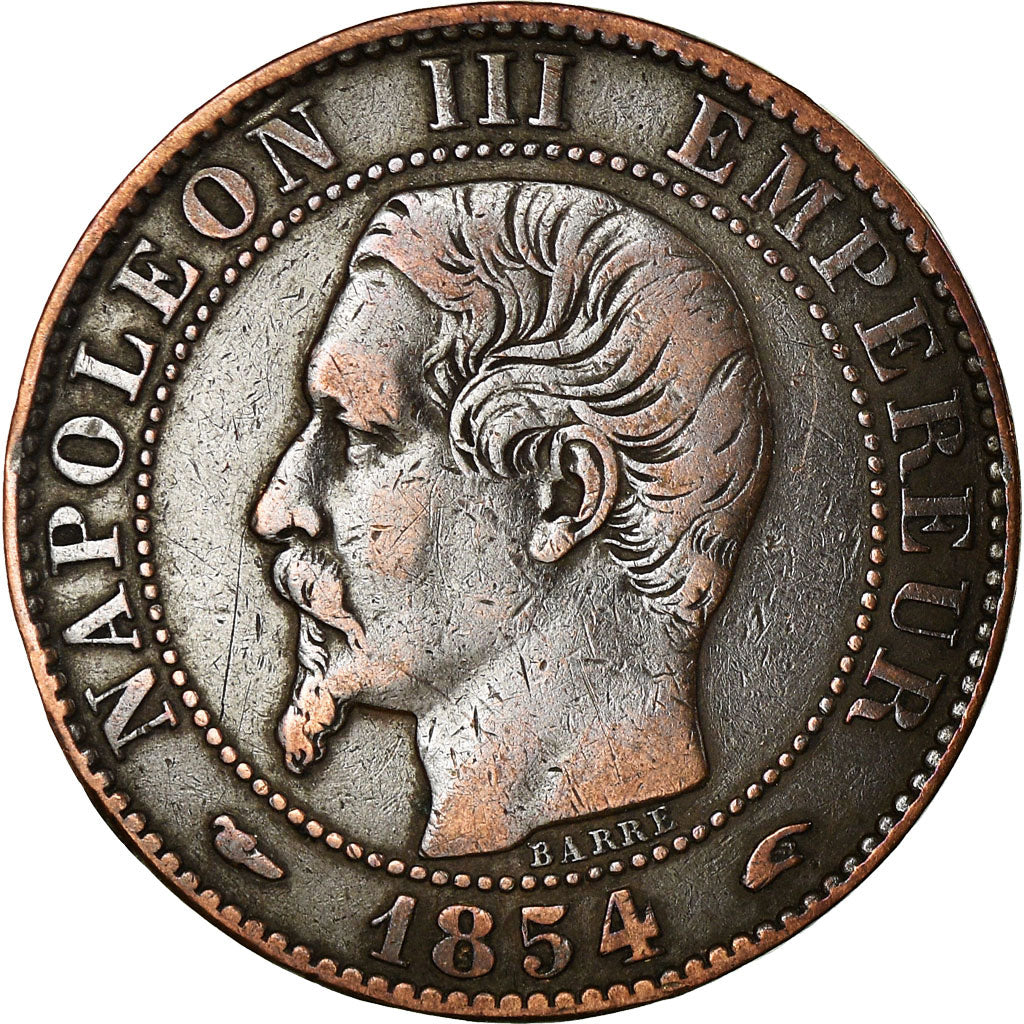 Monnaie, France, Napoleon III, 10 Centimes, 1854, Paris, TB+, Gad 152
