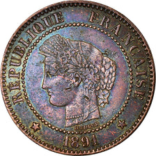 Coin, France, Cérès, 2 Centimes, 1891, Paris, EF(40-45), Bronze, KM:827.1