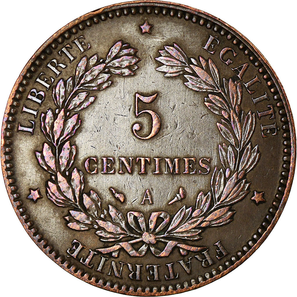 Coin, France, Cérès, 5 Centimes, 1897, Paris, EF(40-45), Bronze, KM:821.1