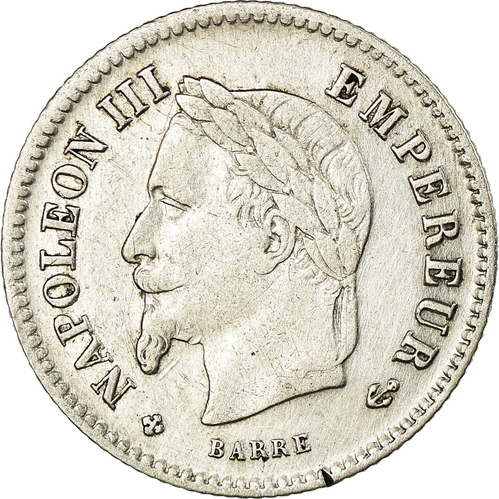 Munten, Frankrijk, Napoleon III, 20 Centimes, 1867, Strasbourg, ZF