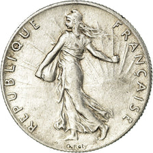Moneta, Francja, Semeuse, 50 Centimes, 1915, Paris, AU(50-53), Srebro, KM:854