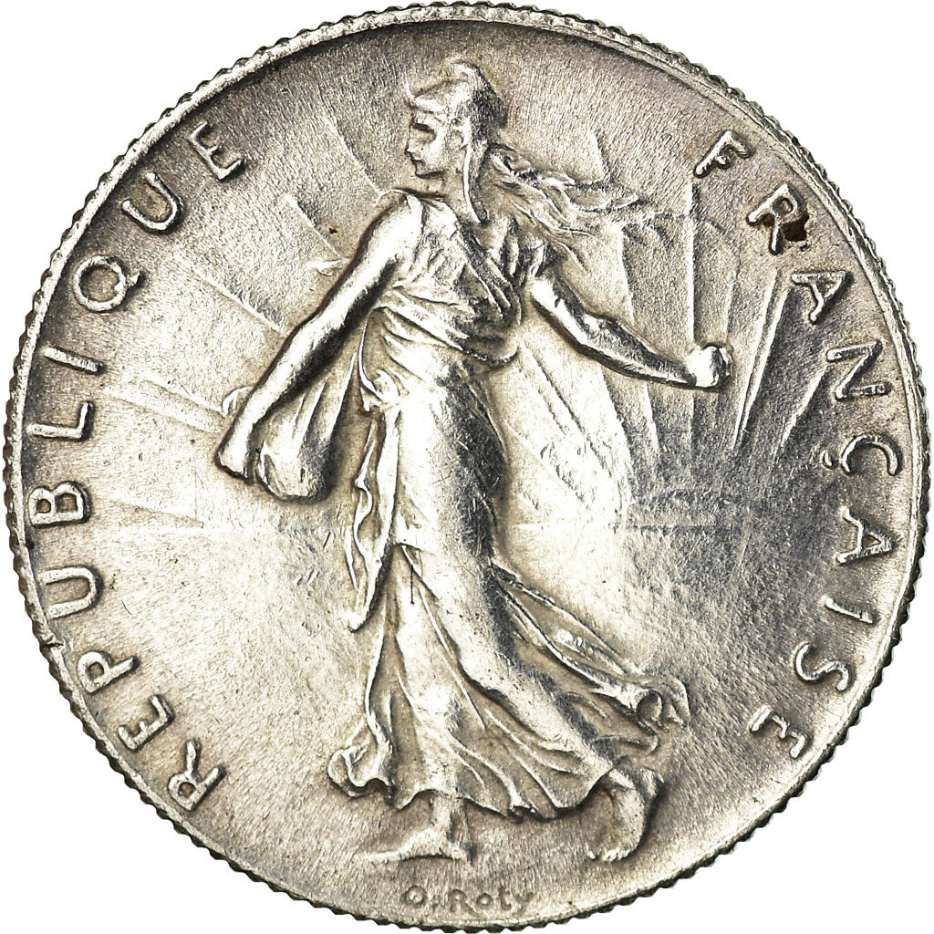 Coin, France, Semeuse, 50 Centimes, 1920, Paris, AU(50-53), Silver, KM:854