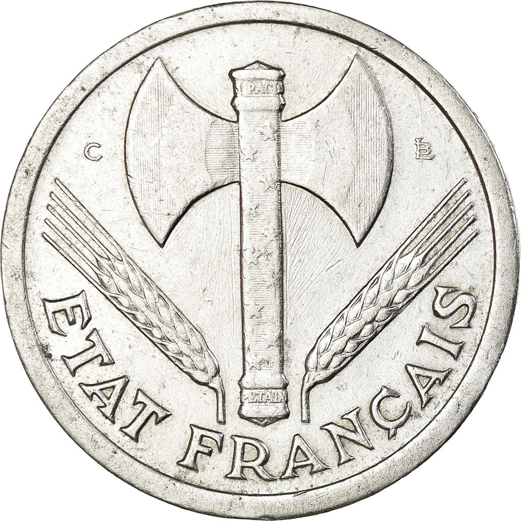 Münze, Frankreich, Bazor, 2 Francs, 1944, Castelsarrasin, SS+, Aluminium