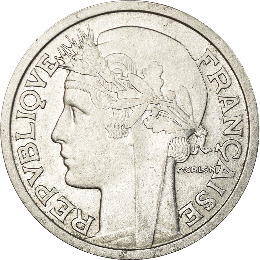 Moneda, Francia, Morlon, 2 Francs, 1958, EBC, Aluminio, KM:886a.1, Gadoury:538b