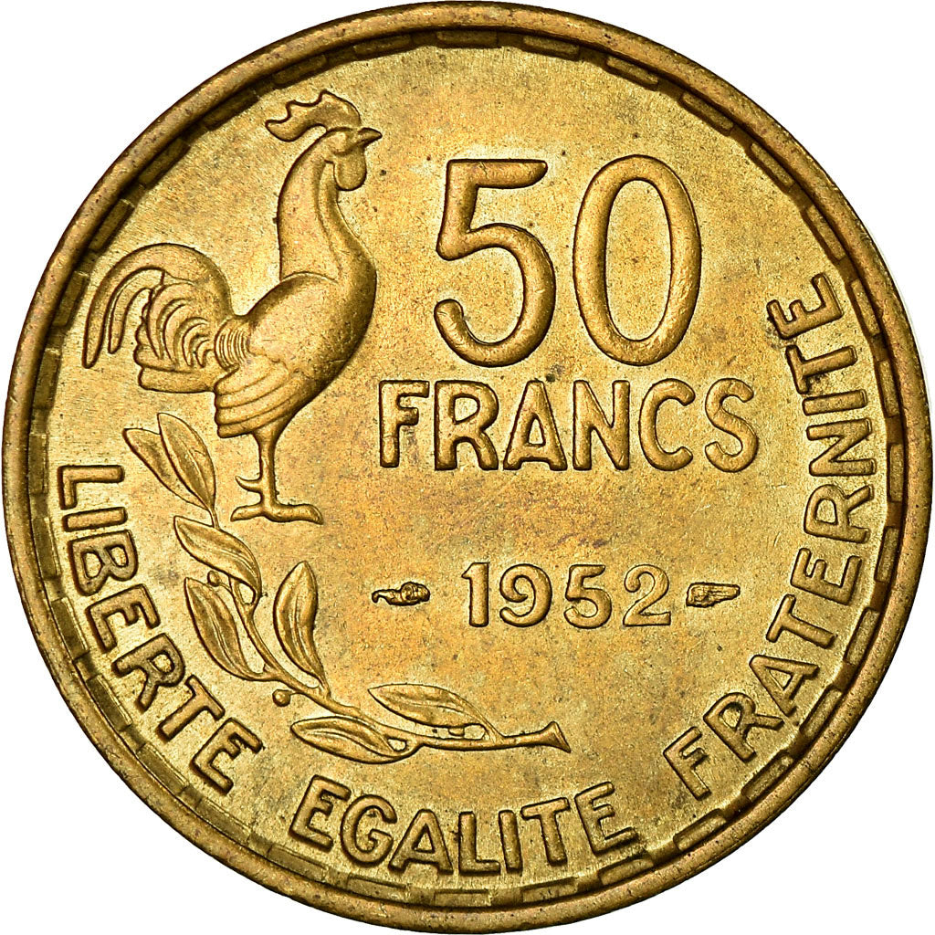Münze, Frankreich, Guiraud, 50 Francs, 1952, Paris, VZ, Aluminum-Bronze