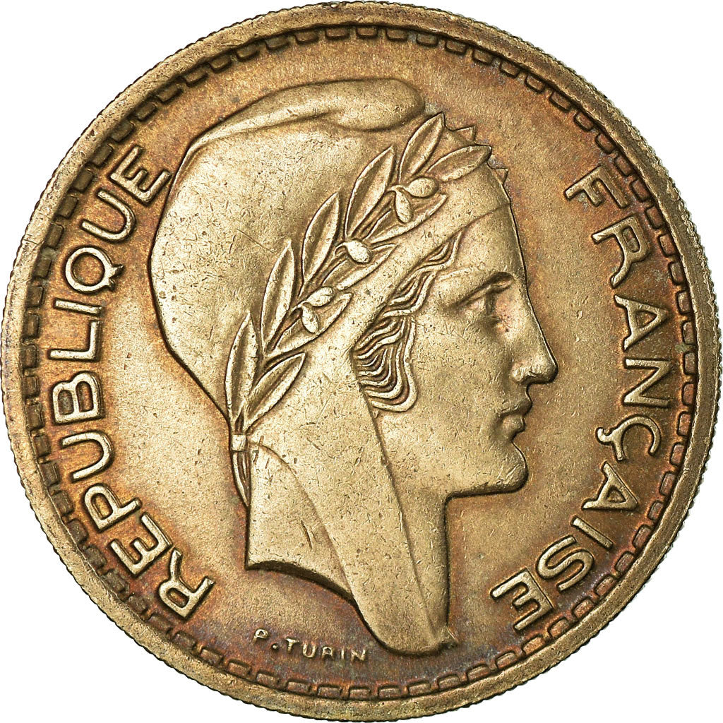 Moneta, Francia, Turin, 10 Francs, 1947, Beaumont - Le Roger, BB, Rame-nichel