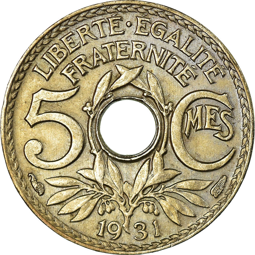 Coin, France, Lindauer, 5 Centimes, 1931, AU(50-53), Copper-nickel, KM:875