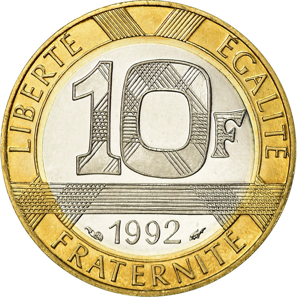 Coin, France, Génie, 10 Francs, 1992, BE, MS(65-70), Bi-Metallic, KM:964.1