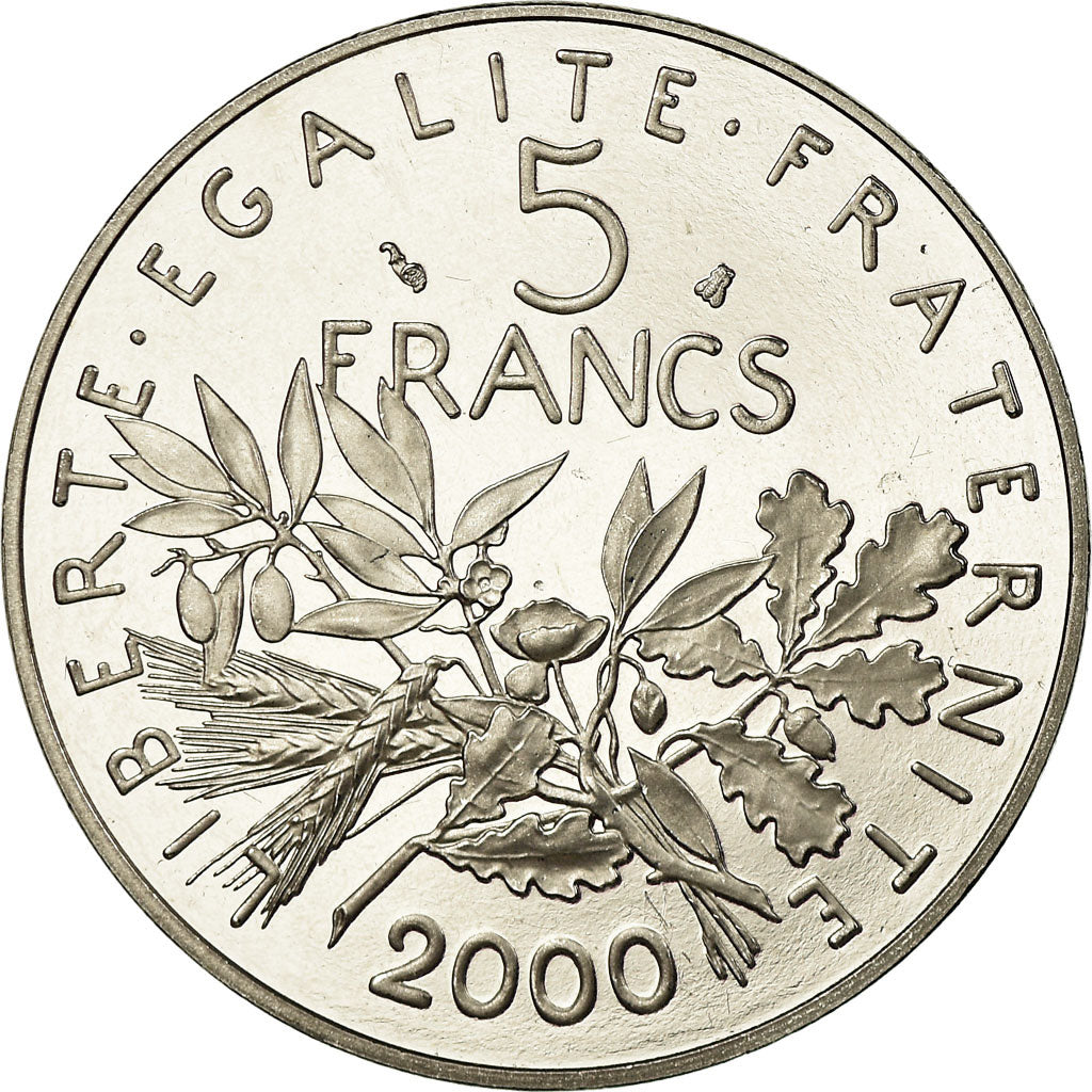 Coin, France, Semeuse, 5 Francs, 2000, Paris, BE, MS(65-70), Nickel Clad