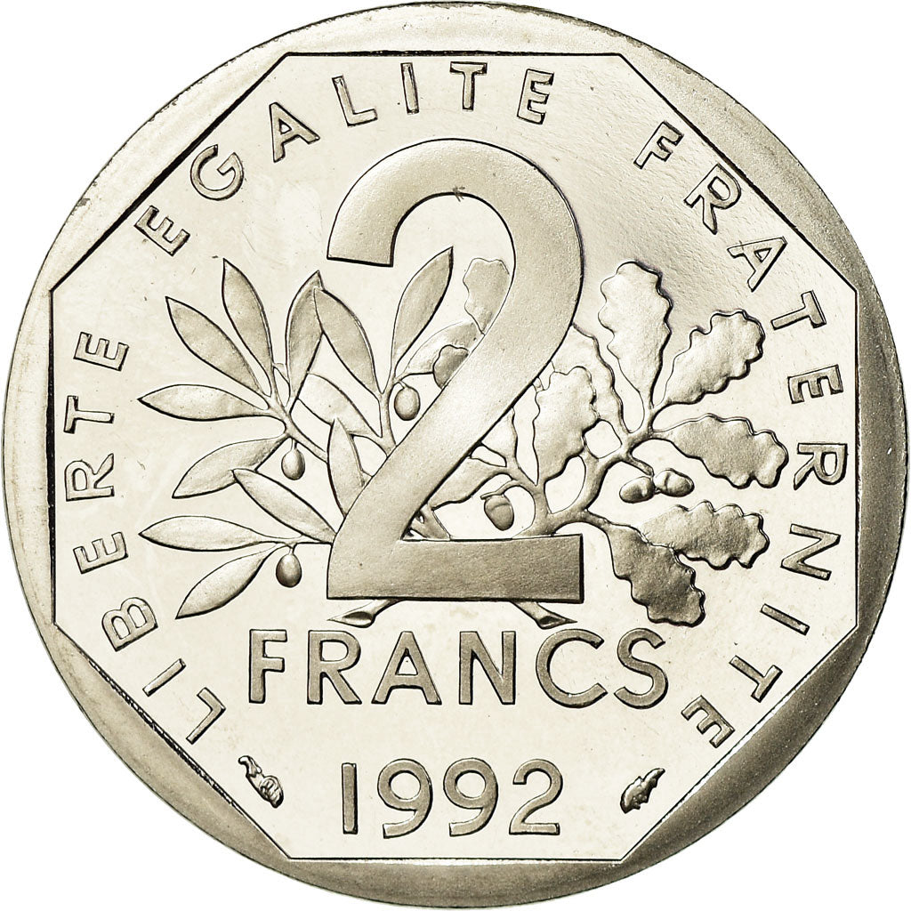 Coin, France, Semeuse, 2 Francs, 1992, BE, MS(65-70), Nickel, KM:942.2