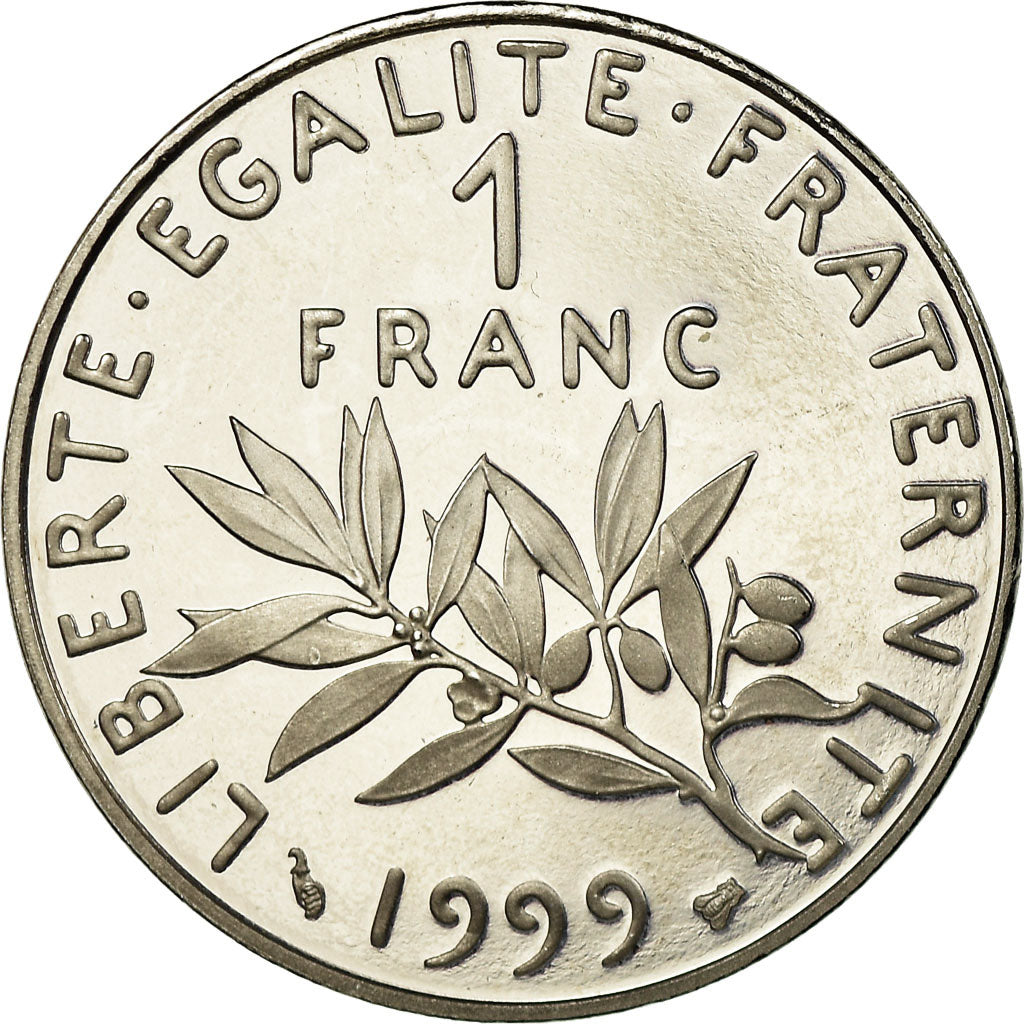 Coin, France, Semeuse, Franc, 1999, BE, MS(65-70), Nickel, KM:925.2