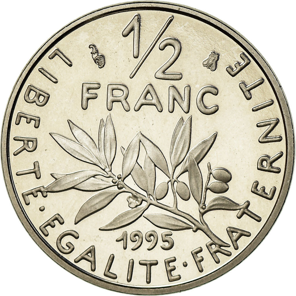 Coin, France, Semeuse, 1/2 Franc, 1995, BE, MS(65-70), Nickel, KM:931.2