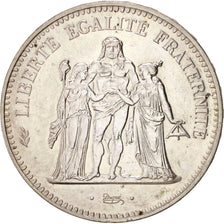 Munten, Frankrijk, Hercule, 50 Francs, 1974, ZF+, Zilver, KM:941.2, Gadoury:882a