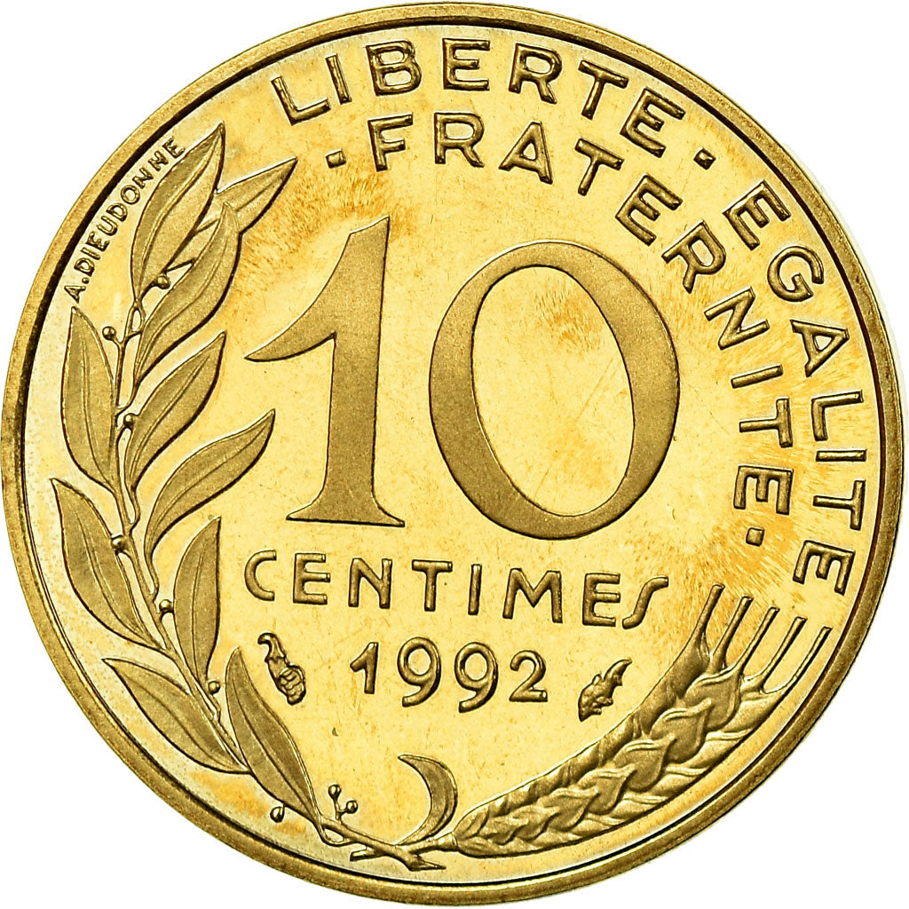 Coin, France, Marianne, 10 Centimes, 1992, Paris, BE, MS(65-70), KM 929